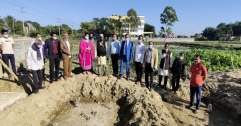 দক্ষিণসুনামগঞ্জ প্রেসক্লাব ভবন নির্মাণ কাজ পরিদর্শনে জেলা প্রশাসক