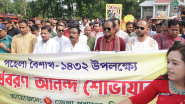 উৎসবের আমেজে সিলেটে ‘আনন্দ শোভাযাত্রা’