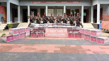 সিলেট সীমান্তে ১ কোটি ২৭ লক্ষ টাকার চোরাই পণ্য জব্দ