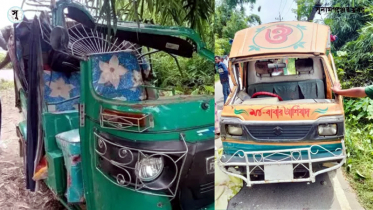 শান্তিগঞ্জে লেগুনা-সিএনজি সং ঘ র্ষে নি হ ত ২ 