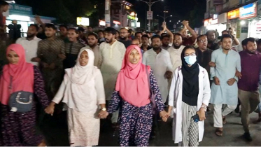 এনসিপি নেতা হাসনাত আবদুল্লাহর ওপর হামলার প্রতিবাদে সিলেটে বিক্ষোভ