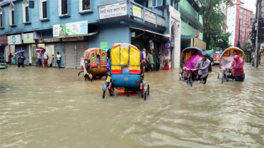 টানা বৃষ্টিতে তলিয়ে গেল সিলেট নগরী, বন্যার আশংকা